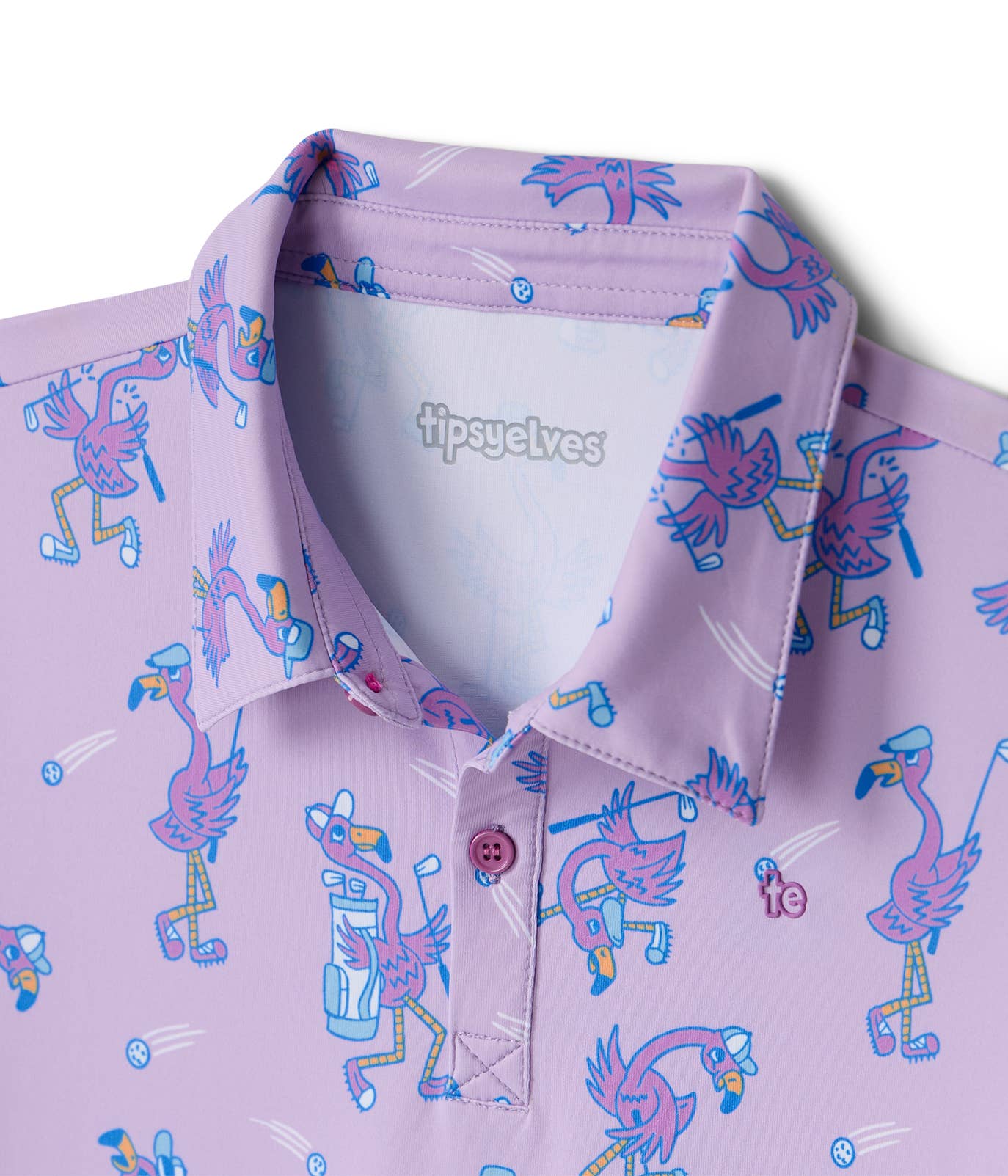 Flamingo Fiasco Kid's Golf Polo - Fun Youth Polo Shirt
