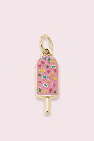 Enamel Popsicle Charm in Light Pink