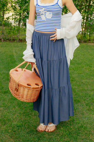 Women’s Three-Tier Maxi Skirt
