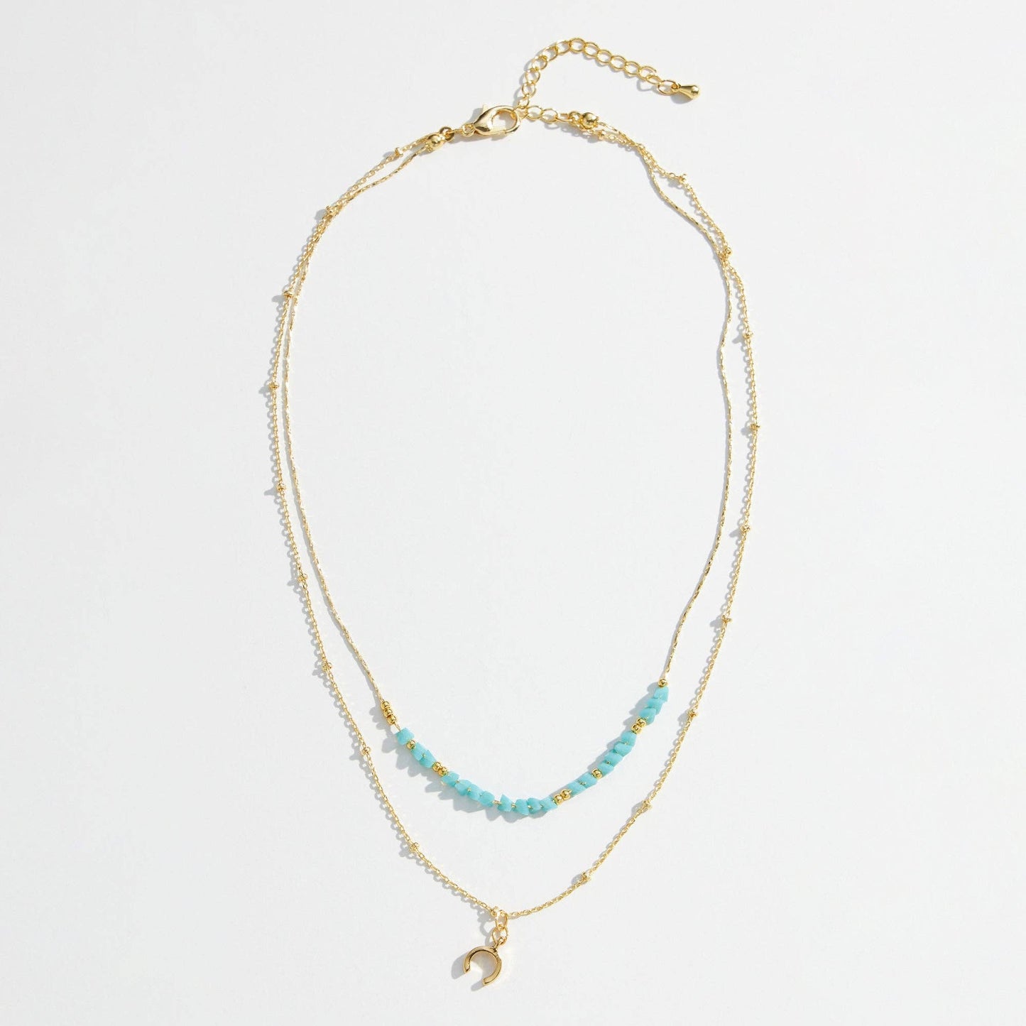 Gold Dipped Glass Beads Necklace