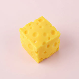 Swiss Cheese Cube Slow-Rising Squishy Sensory Stress Toy