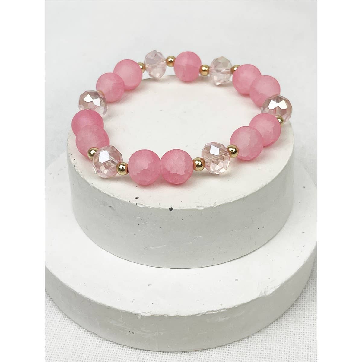 Soft Tone Bead Mix Stretch String Bracelet