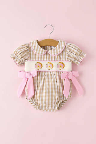 Baby Girls Fall Thanksgiving Smocked Turkey Romper