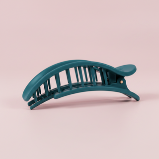 TELETIES Teal With It Medium Flat Round Hair Clip