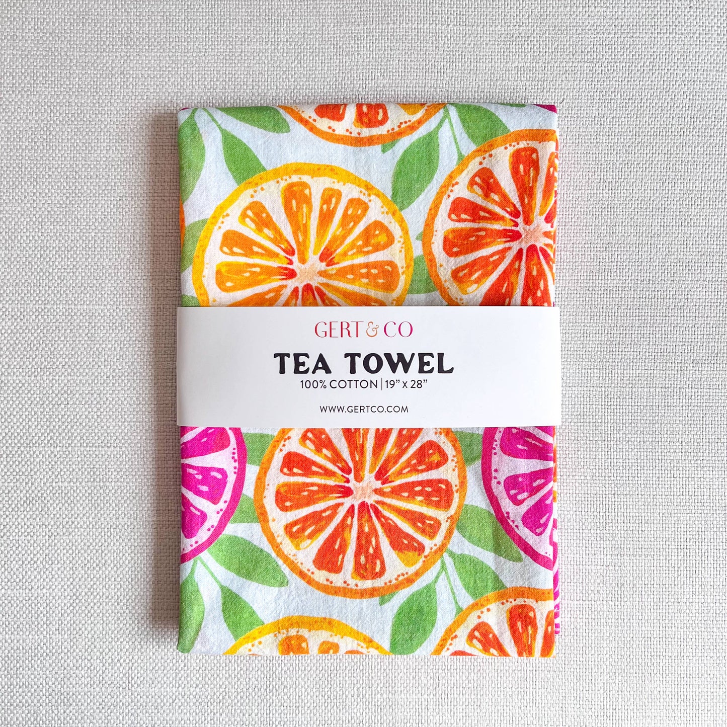 Bright Citrus Kitchen Towel | Orange Slices Tea Towel