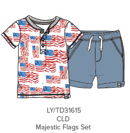Majestic Flags Toddler Short Set