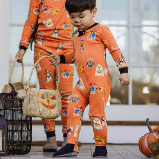 Doggy Dress Up Organic Cotton Footed Sleeper Pajamas