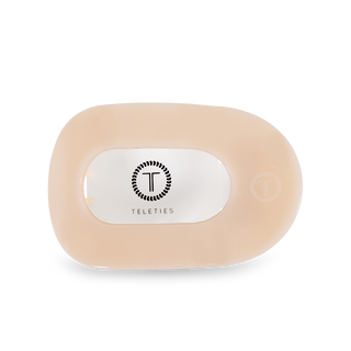 Almond Beige Medium Flat Round Clip