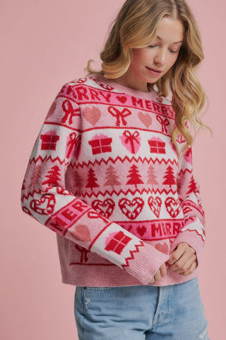 Women's Holiday Christmas Inspired Sweater Top