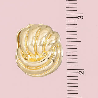 Metallic Knot Hinge Stud Earrings