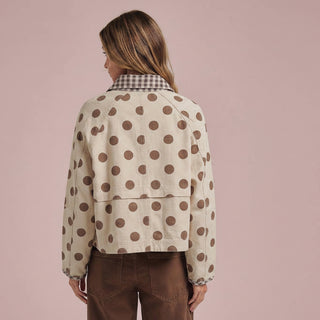 Women's Polka Dot Oxford Canvas Twill Fall Barn Jacket