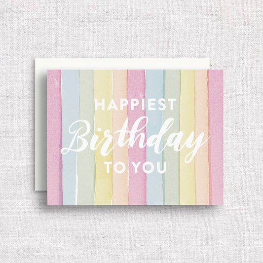 Rainbow Happiest Birthday To You Greeting Card | Birthday