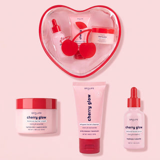 Christmas Holiday Cherry Glow Brightening SkinCare Set | 3 Piece Gift Set