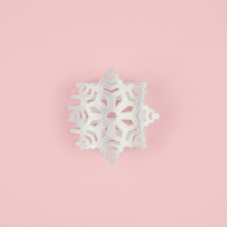 TELETIES Glitter Snowflake | Flat Hair Clip