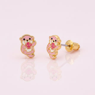Girl Nation Cute Otter Stud Earrings