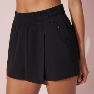 Women's High-Waisted Elastic Wrap Active Skort