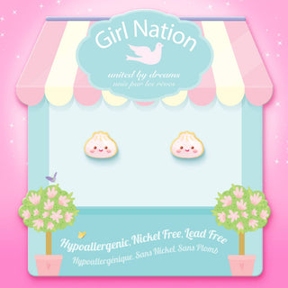 Girl Nation Lucky Dumpling Enamel Stud Earrings