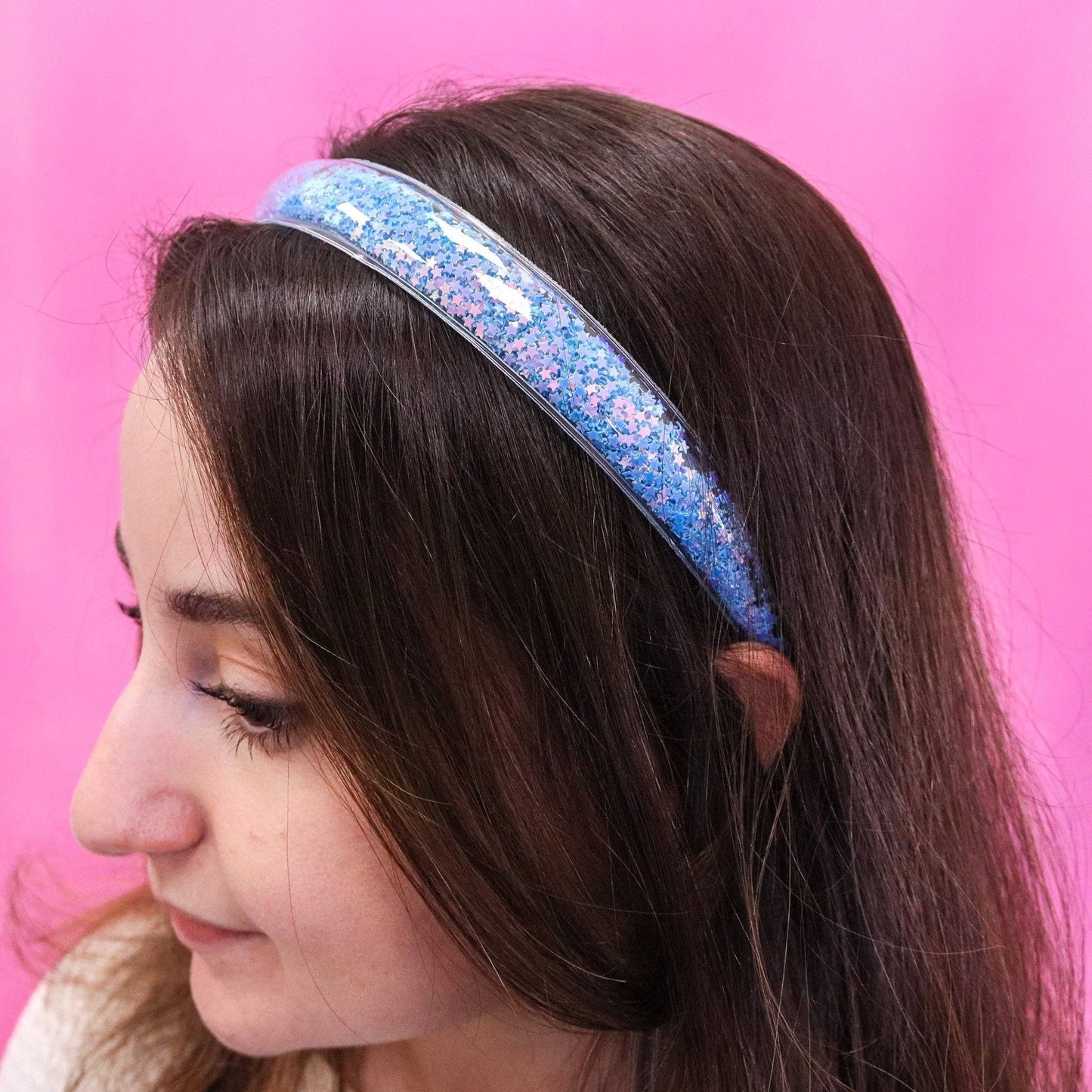Shaker Glitter Headband with Teeth