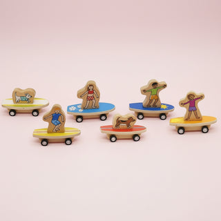 Pull Back Surfer Kids & Dogs
