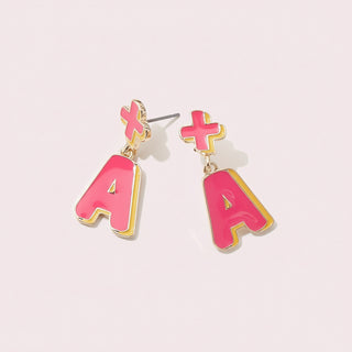 A+ Enamel Post Earrings for Teacher's Day