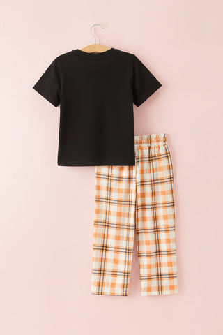 Halloween Plaid Boys Pant Set