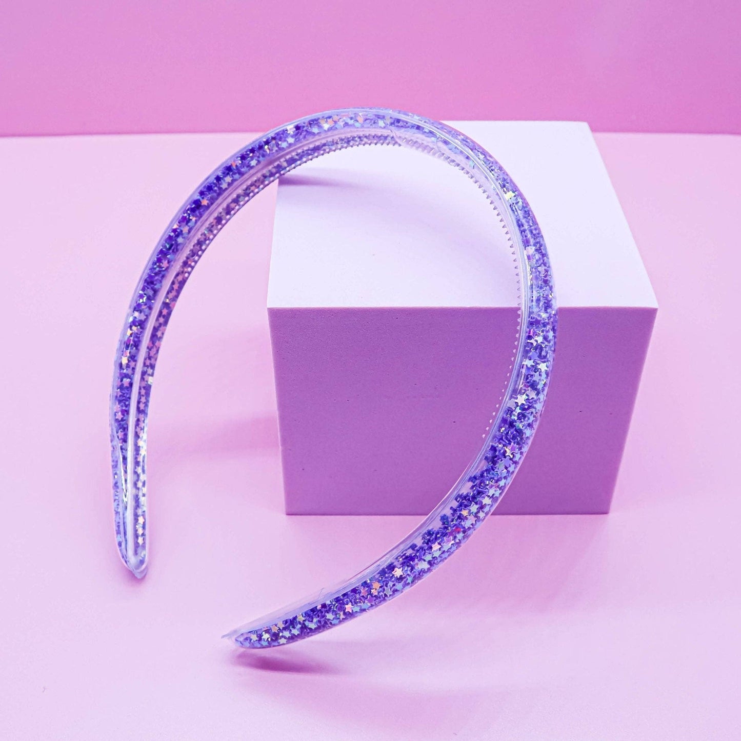 Shaker Glitter Headband with Teeth