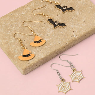 Halloween Enamel Dangle Earrings