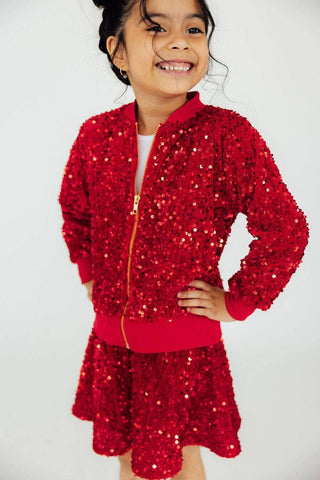 Red Sequin Skort