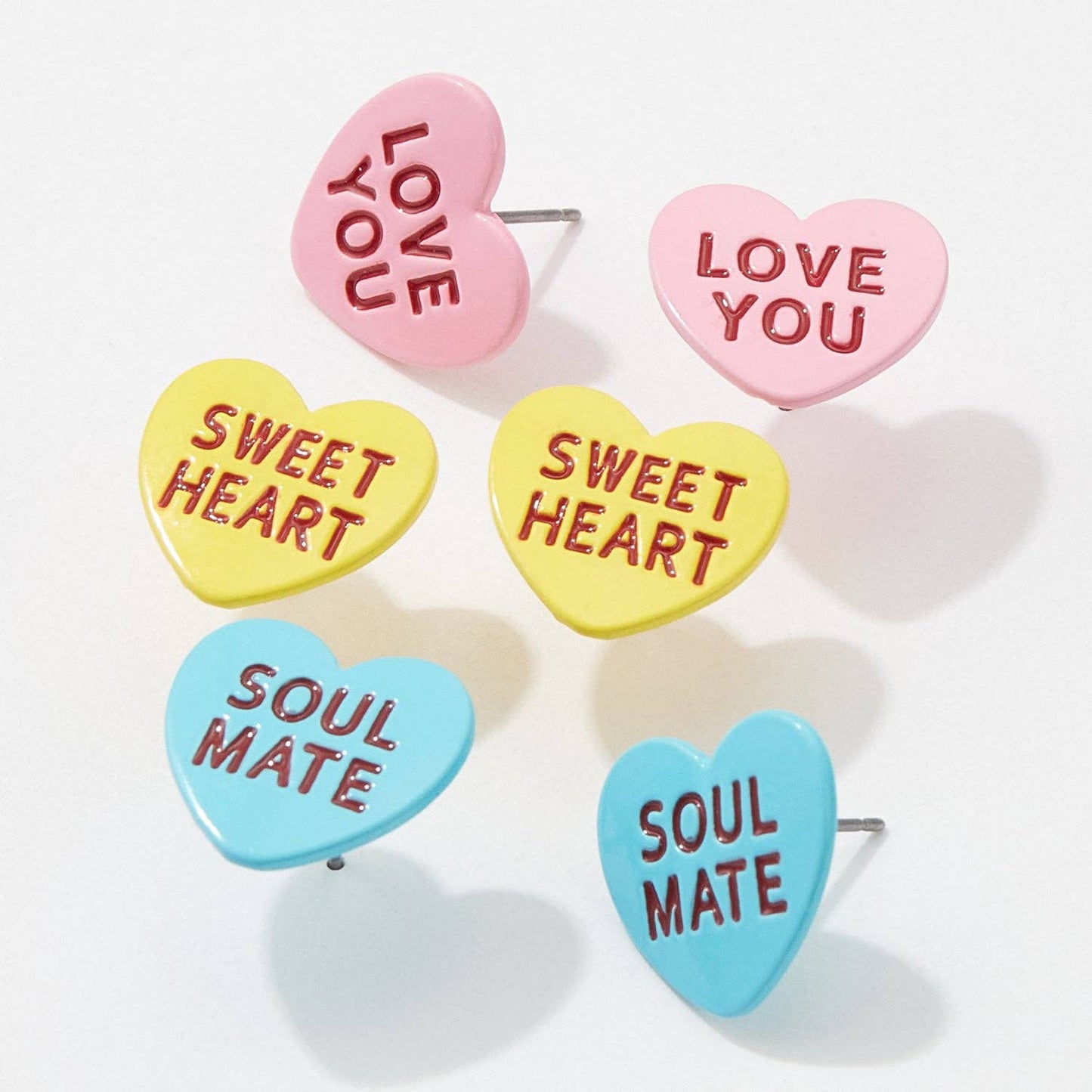 Candy Heart Post Earrings