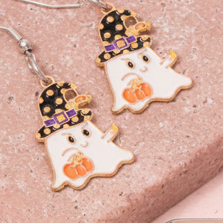 Enamel Halloween Dangle Earrings