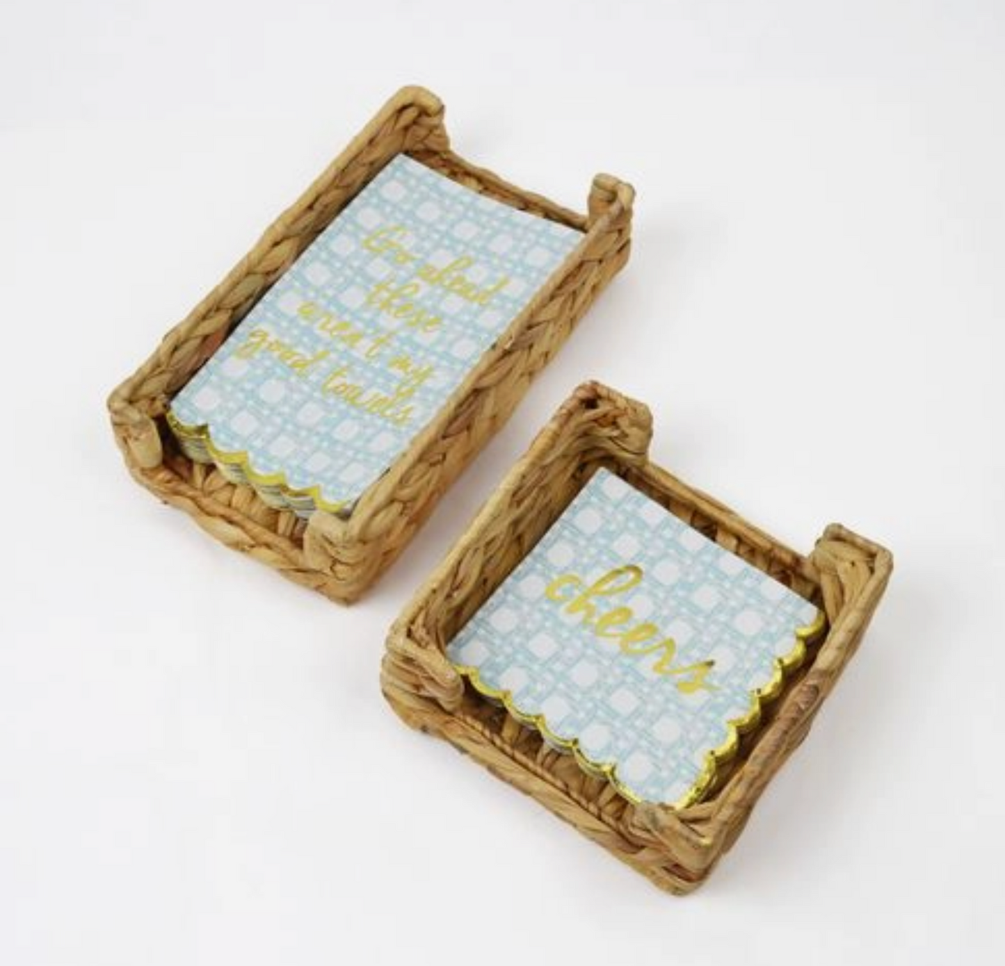 Natural Woven Cocktail Napkin Tray